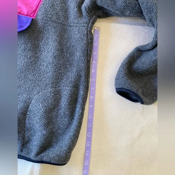 Woolrich Vintage Gray and Pink Fleece Pullover Ski Snow Gear Outdoor Medium - Picture 8 of 9